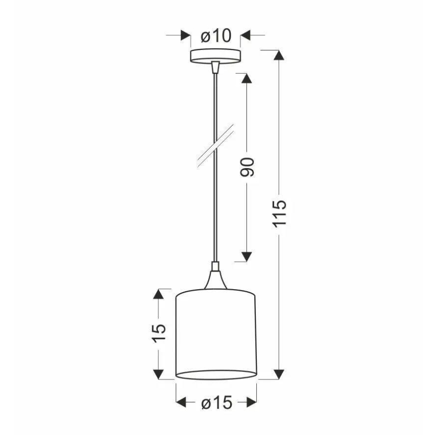 Pendel PATTI 1xE27/60W/230V diameter 15 cm grøn