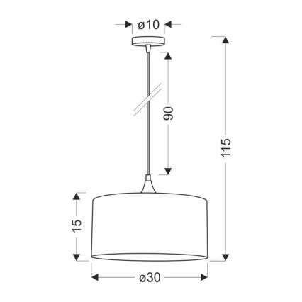 Pendel PATTI 1xE27/60W/230V diameter 30 cm grøn