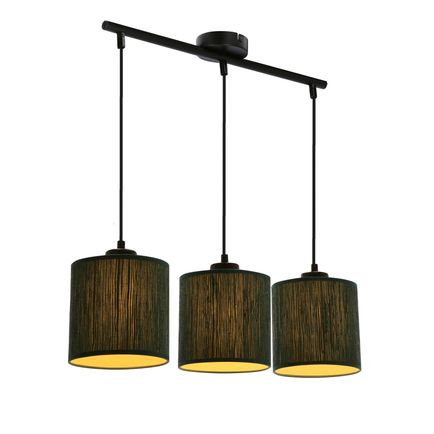 Pendel PATTI 3xE27/60W/230V grøn