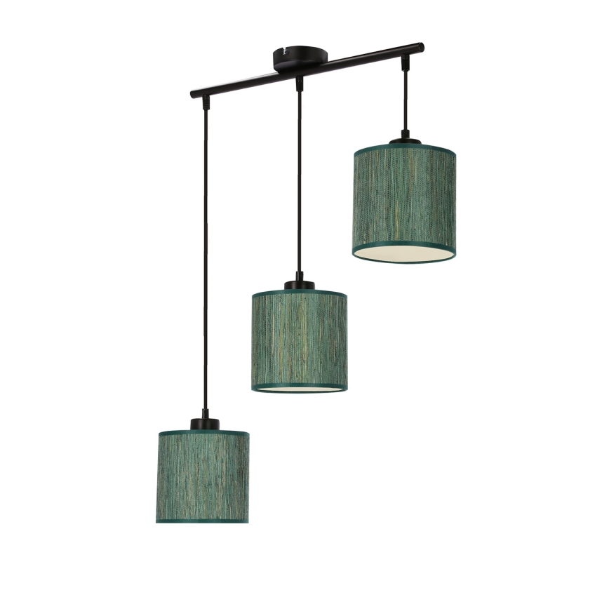 Pendel PATTI 3xE27/60W/230V grøn