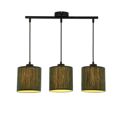 Pendel PATTI 3xE27/60W/230V grøn