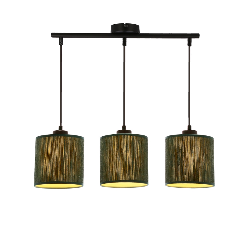 Pendel PATTI 3xE27/60W/230V grøn