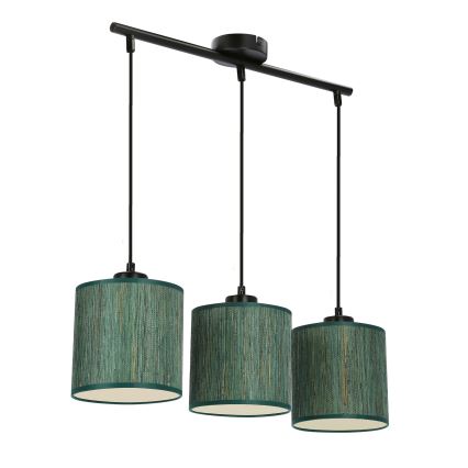 Pendel PATTI 3xE27/60W/230V grøn