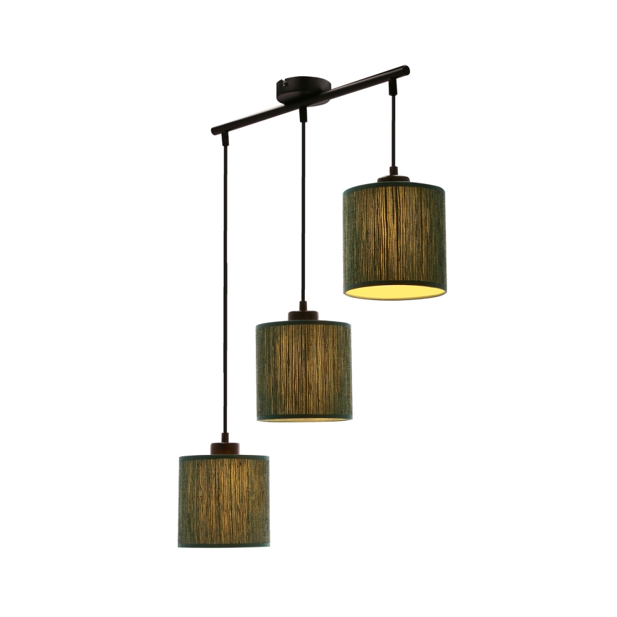 Pendel PATTI 3xE27/60W/230V grøn