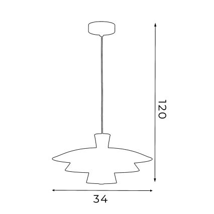 Pendel PLATO 1xE27/15W/230V beige/guldfarvet