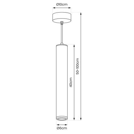 Pendel PORTER 1xGU10/8W/230V hvid