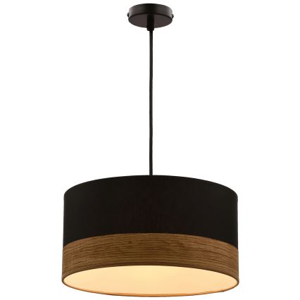 Pendel PORTO 1xE27/60W/230V sort/brun
