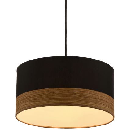 Pendel PORTO 1xE27/60W/230V sort/brun