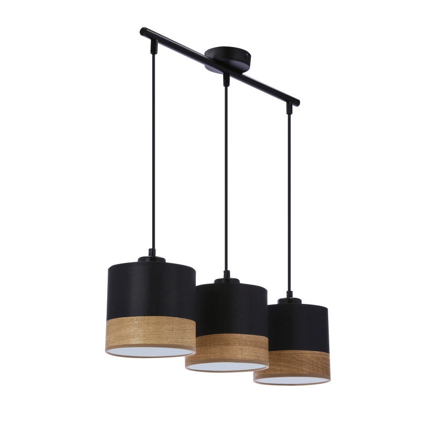 Pendel PORTO 3xE27/60W/230V sort/brun