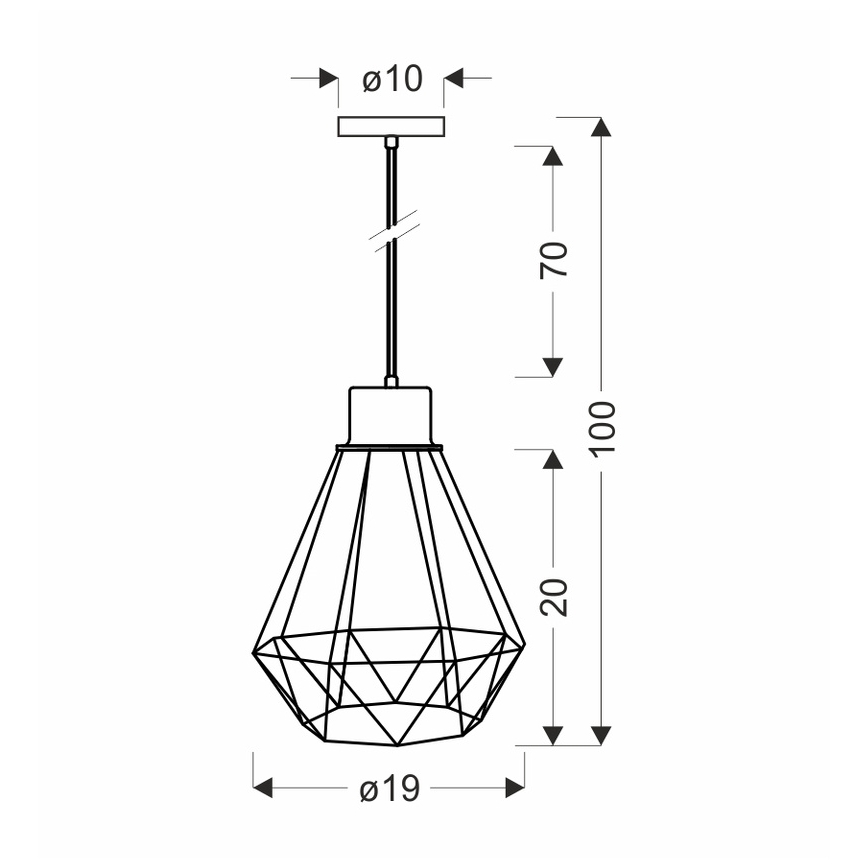 Pendel PRIMO 1xE27/60W/230V
