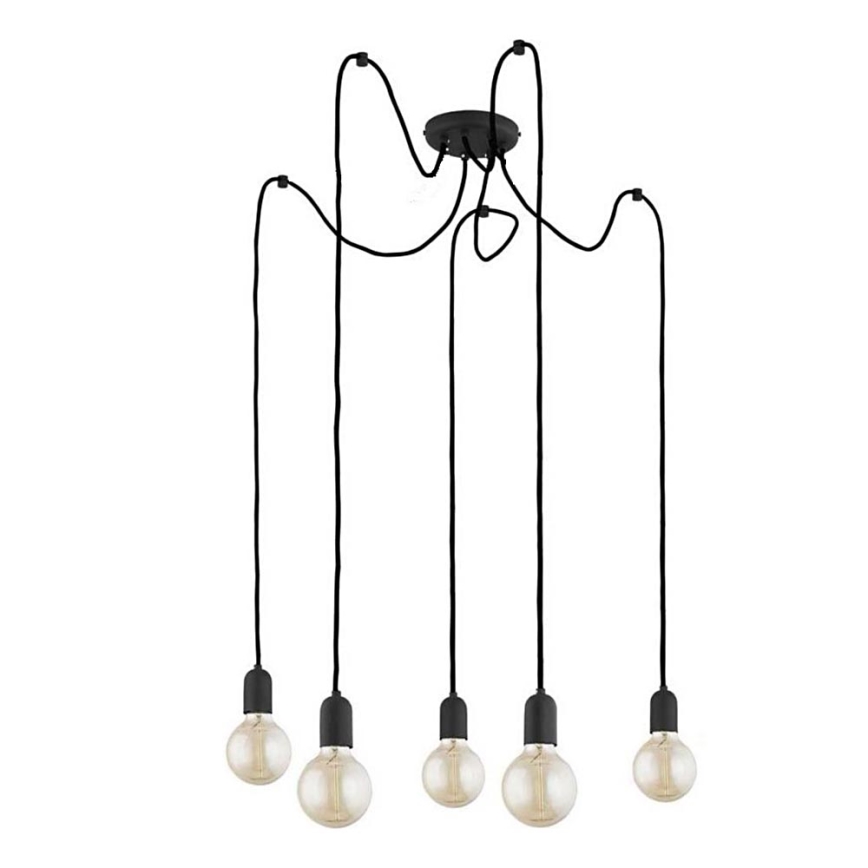 Pendel QUALLE 5xE27/60W/230V edderkop