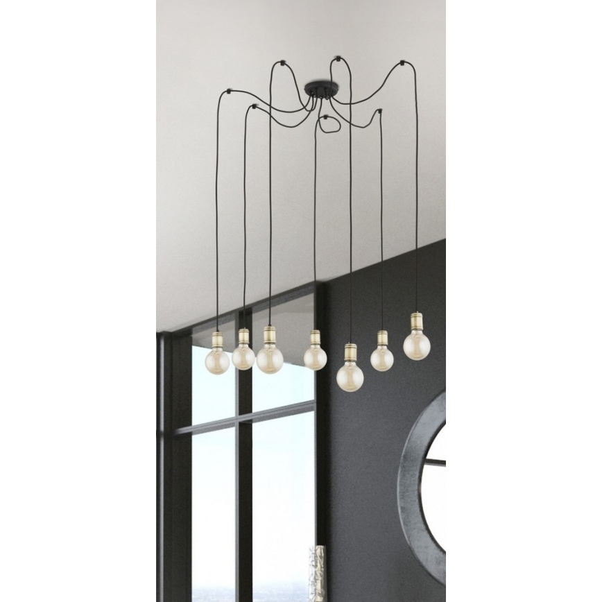 Pendel QUALLE 5xE27/60W/230V edderkop