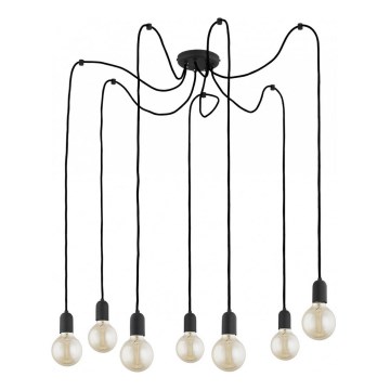Pendel QUALLE 7xE27/60W/230V edderkop