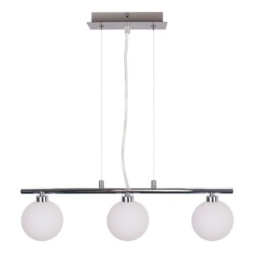 Pendel RAISA 3xG9/40W/230V skinnende krom