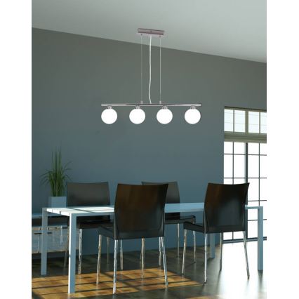 Pendel RAISA 4xG9/40W/230V skinnende krom