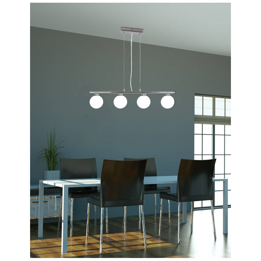 Pendel RAISA 4xG9/40W/230V skinnende krom