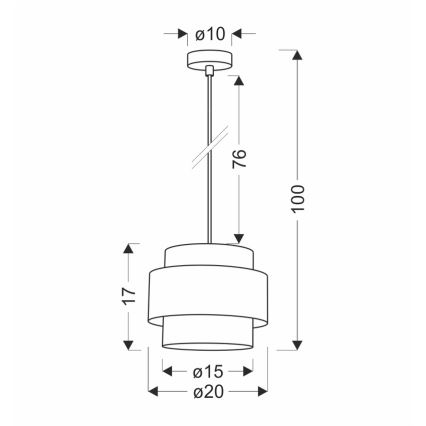 Pendel RATTAN 1xE27/40W/230V hvid/brun