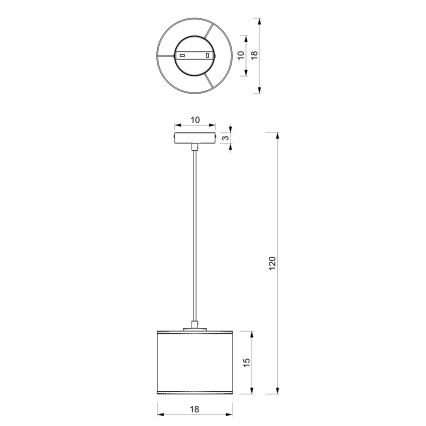Pendel RATTAN 1xE27/60W/230V diameter 18 cm Rattan
