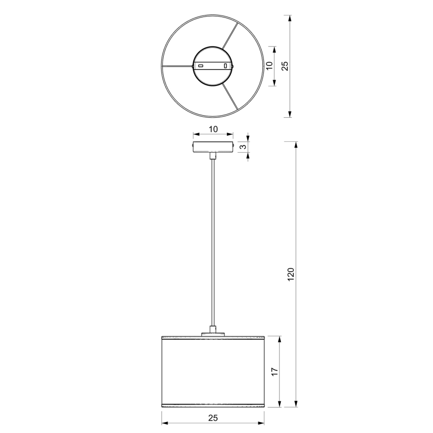 Pendel RATTAN 1xE27/60W/230V diameter 25 cm Rattan
