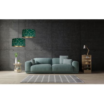 Pendel RELLA 1xE27/60W/230V grøn/guldfarvet