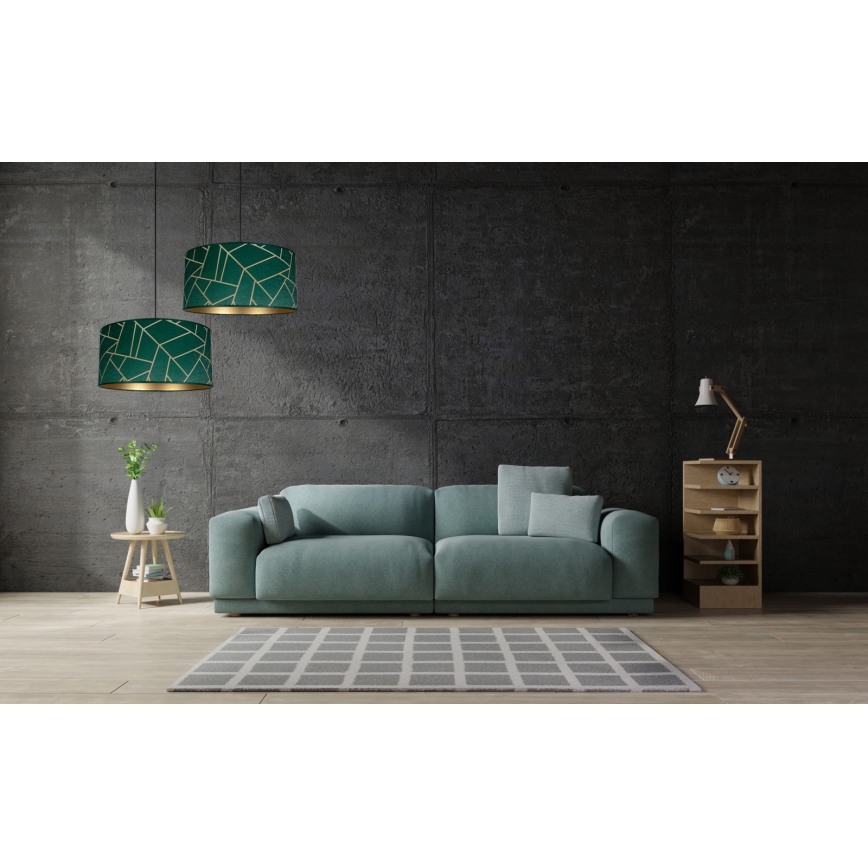 Pendel RELLA 1xE27/60W/230V grøn/guldfarvet