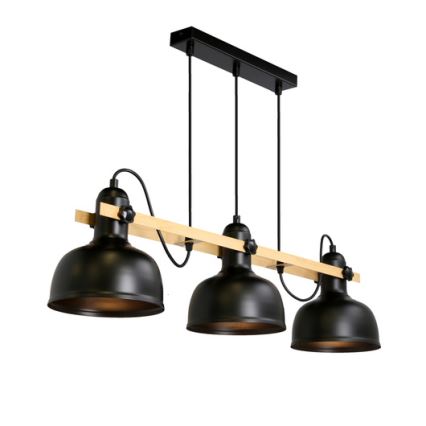 Pendel RENO 3xE27/40W/230V sort/brun