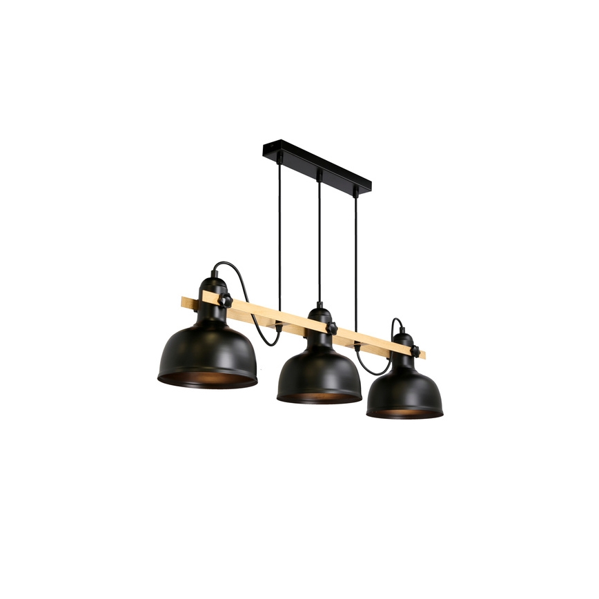Pendel RENO 3xE27/40W/230V sort/brun
