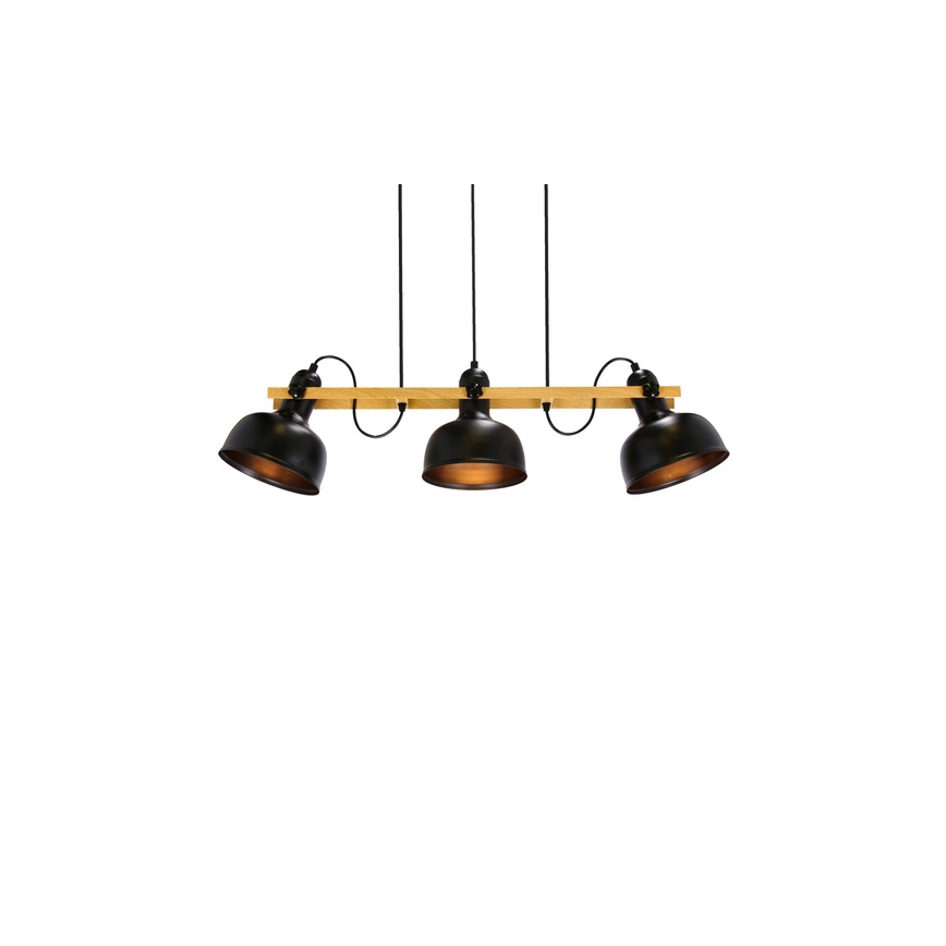 Pendel RENO 3xE27/40W/230V sort/brun