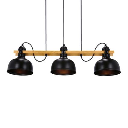 Pendel RENO 3xE27/40W/230V sort/brun