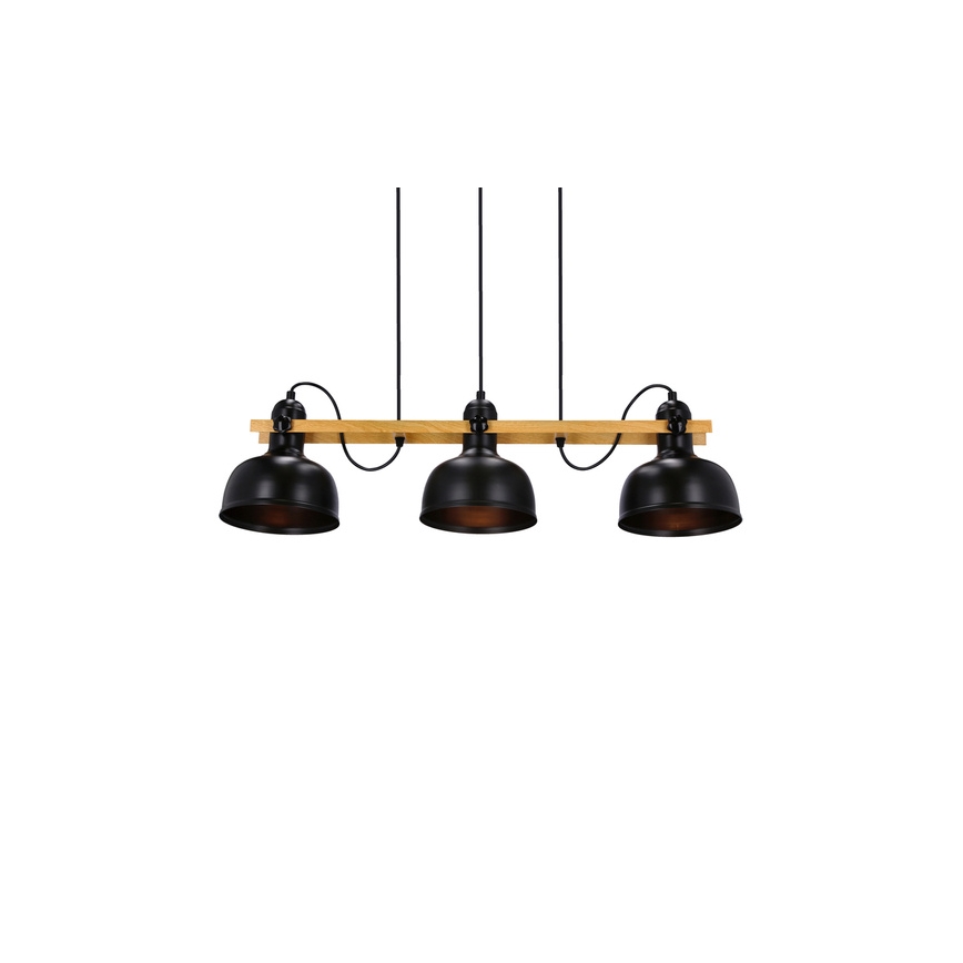 Pendel RENO 3xE27/40W/230V sort/brun