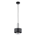 Pendel RIF LUX 1xGX53/12W/230V diameter 15 cm sort/skinnende krom