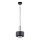 Pendel RIF LUX 1xGX53/12W/230V diameter 15 cm sort/skinnende krom