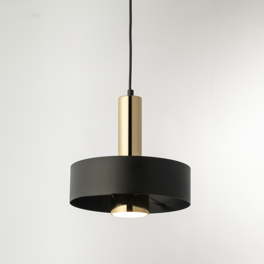 Pendel RIF LUX 1xGX53/12W/230V diameter 25 cm sort/guldfarvet