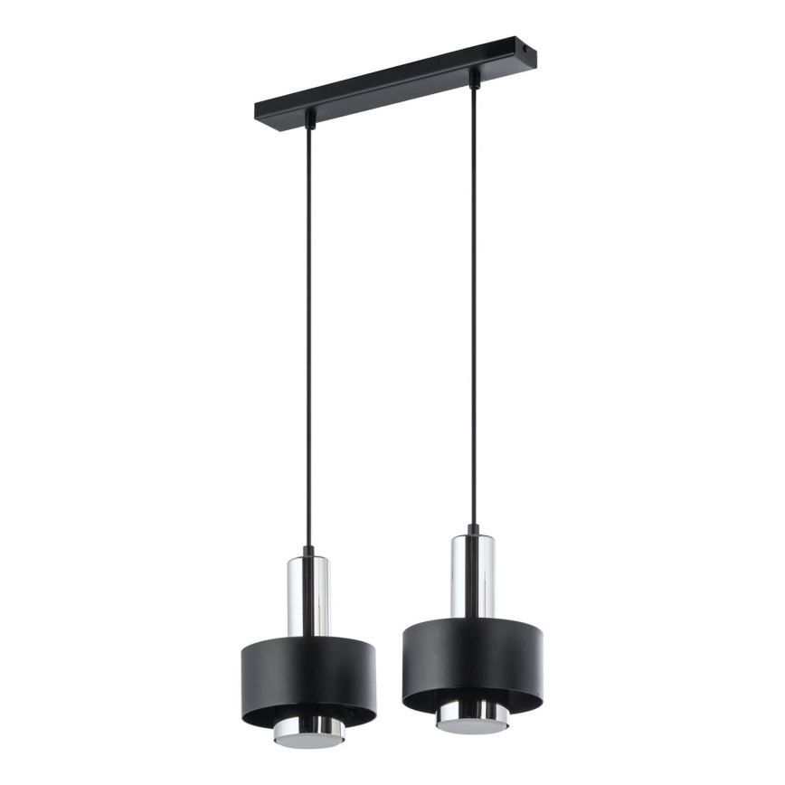 Pendel RIF LUX 2xGX53/12W/230V sort/skinnende krom