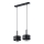 Pendel RIF LUX 2xGX53/12W/230V sort/skinnende krom