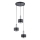 Pendel RIF LUX 3xGX53/12W/230V diameter 38 cm sort/skinnende krom