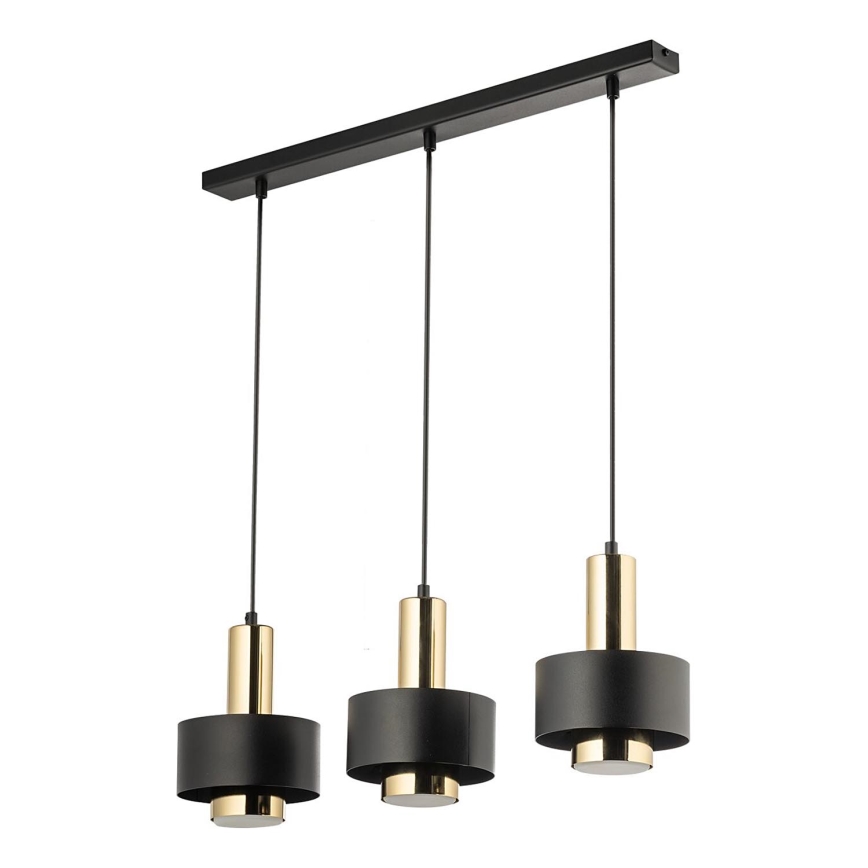 Pendel RIF LUX 3xGX53/12W/230V sort/guldfarvet