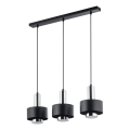 Pendel RIF LUX 3xGX53/12W/230V sort/skinnende krom