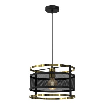 Pendel RIM 1xE27/60W/230V sort/guldfarvet
