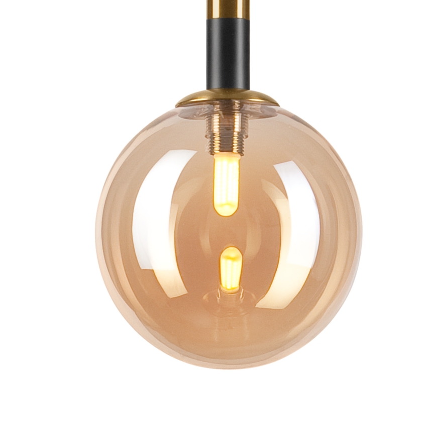 Pendel ROLLO 1xG9/5W/230V guldfarvet/røget beige