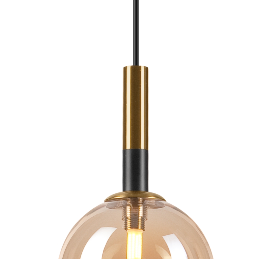 Pendel ROLLO 1xG9/5W/230V guldfarvet/røget beige
