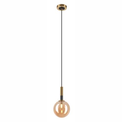 Pendel ROLLO 1xG9/5W/230V guldfarvet/røget beige