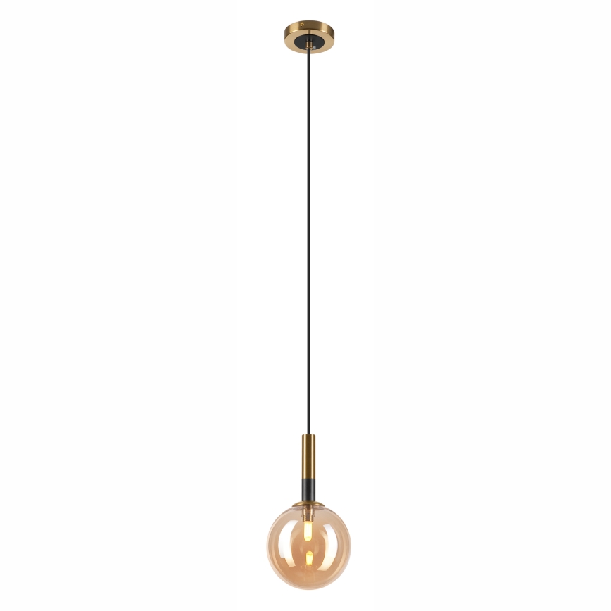 Pendel ROLLO 1xG9/5W/230V guldfarvet/røget beige