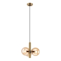 Pendel ROLLO 3xE14/5W/230V guldfarvet/røget beige