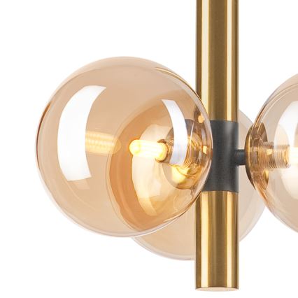 Pendel ROLLO 3xG9/5W/230V guldfarvet/røget beige