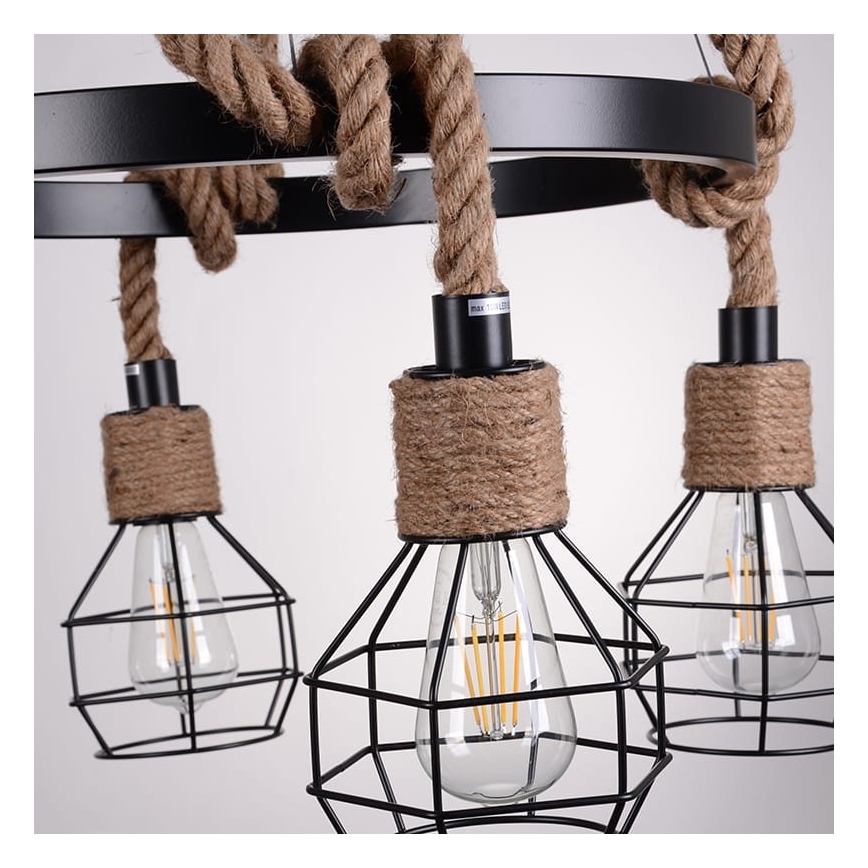 Pendel ROPE ALEGRA 4xE27/10W/230V