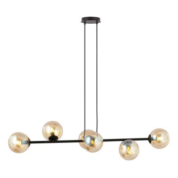 Pendel ROSSI 6xE14/10W/230V sort/beige