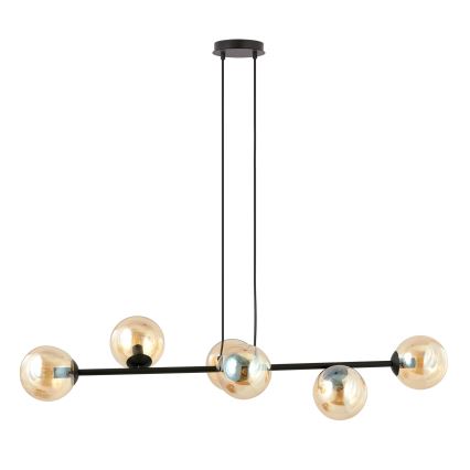 Pendel ROSSI 6xE14/10W/230V sort/beige