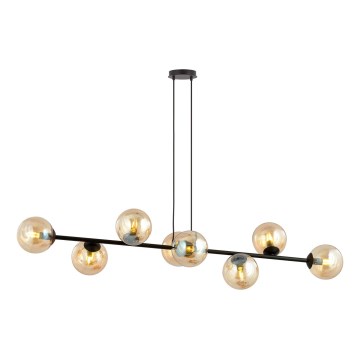 Pendel ROSSI 8xE14/10W/230V sort/beige