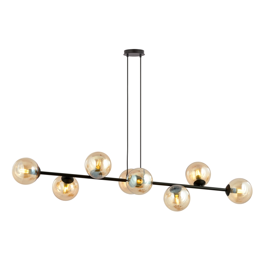 Pendel ROSSI 8xE14/10W/230V sort/beige